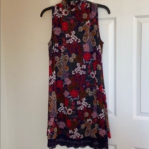 Crochet Detail Floral Dress